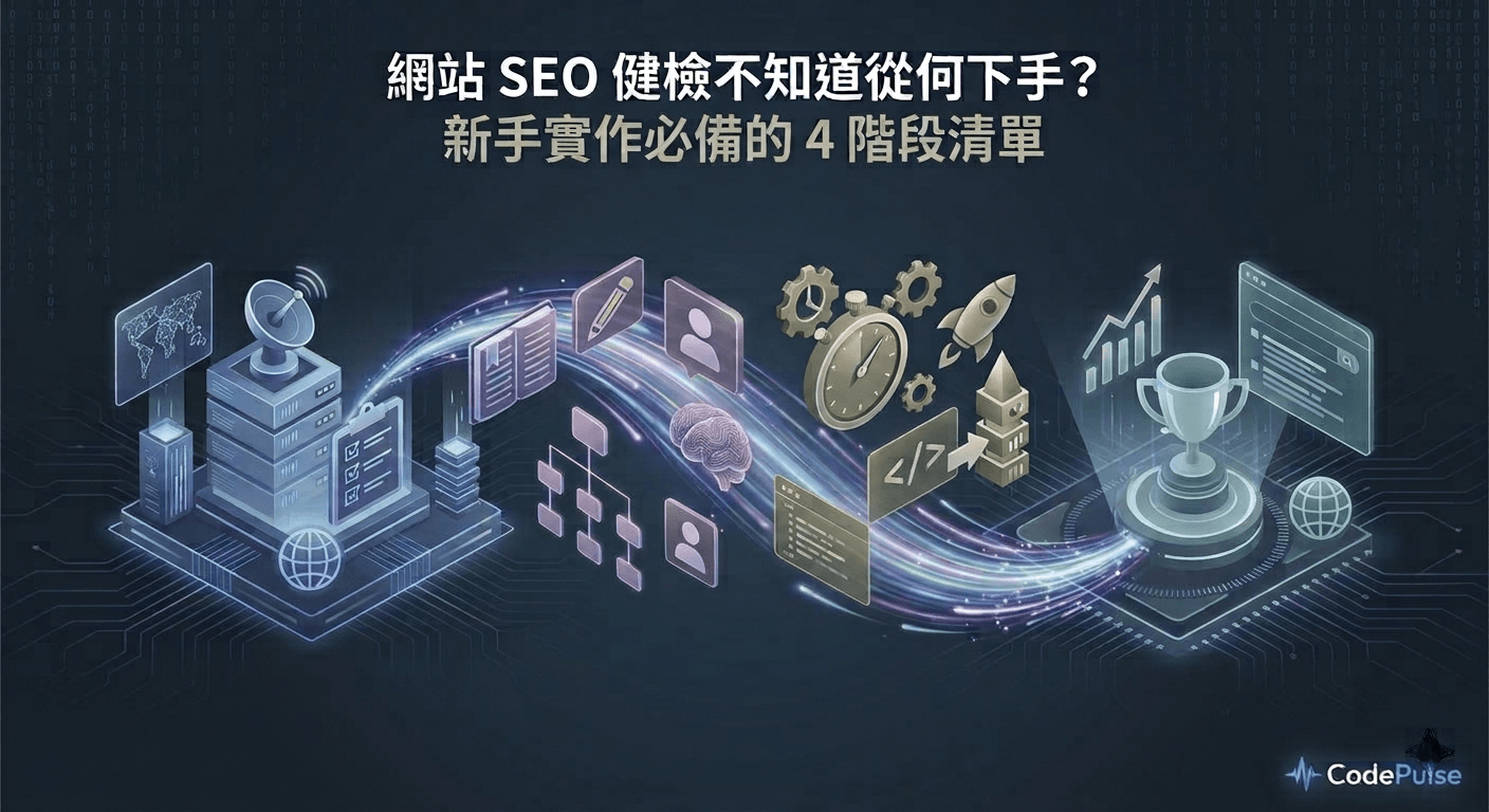 網站 SEO 健檢不知道從何下手？新手實作必備的 4 階段清單